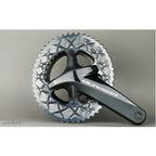 Absolute Black oval 110/4 outer road chainring shift ramp detail