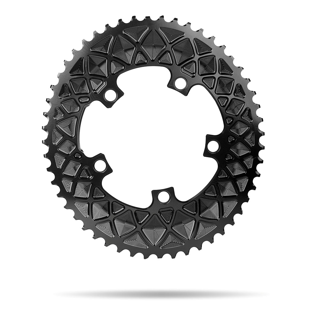 Absolute Black oval 110/5 road chainring 50T in black