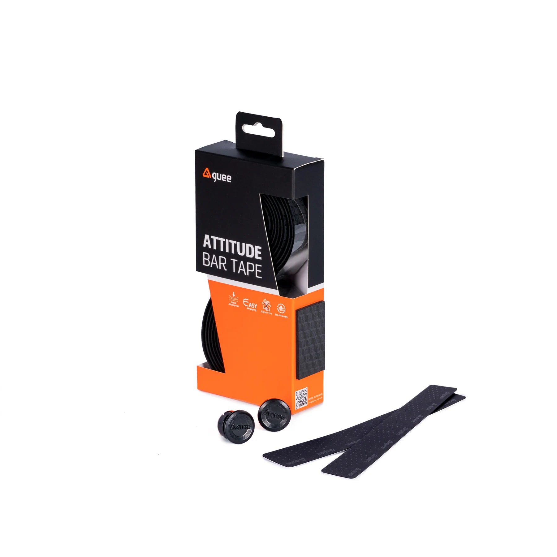 GUEE eco-friendly Tornado Black cycling bar tape, emphasizing the durable material and sustainable production process.