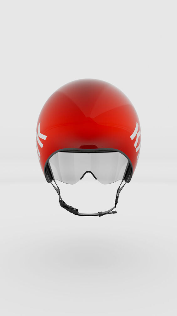 kask helmet bambino PRO( red )with clear visor