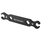 Birzman Flare Nut Wrench 7 & 8 double-sided open-end wrench on a wooden surface.