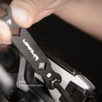Birzman Flare Nut Wrench 7 & 8 shown in use on a bicycle disc brake hose.