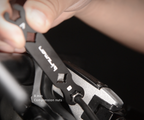 Illustration of the Birzman Flare Nut Wrench engaging a hydraulic brake fitting slot.
