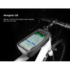 Side angle of the Birzman Navigator SB Top Tube Bag showing the touch-screen window.