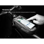 Close-up of the Birzman Navigator SB Top Tube Bag's touch-compatible smartphone pocket.