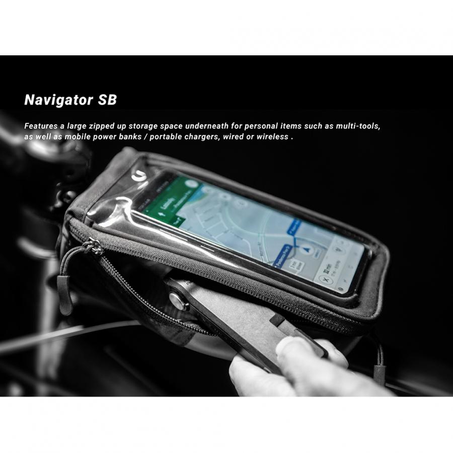 The Birzman Navigator SB Top Tube Bag's underside zipped storage compartment.
