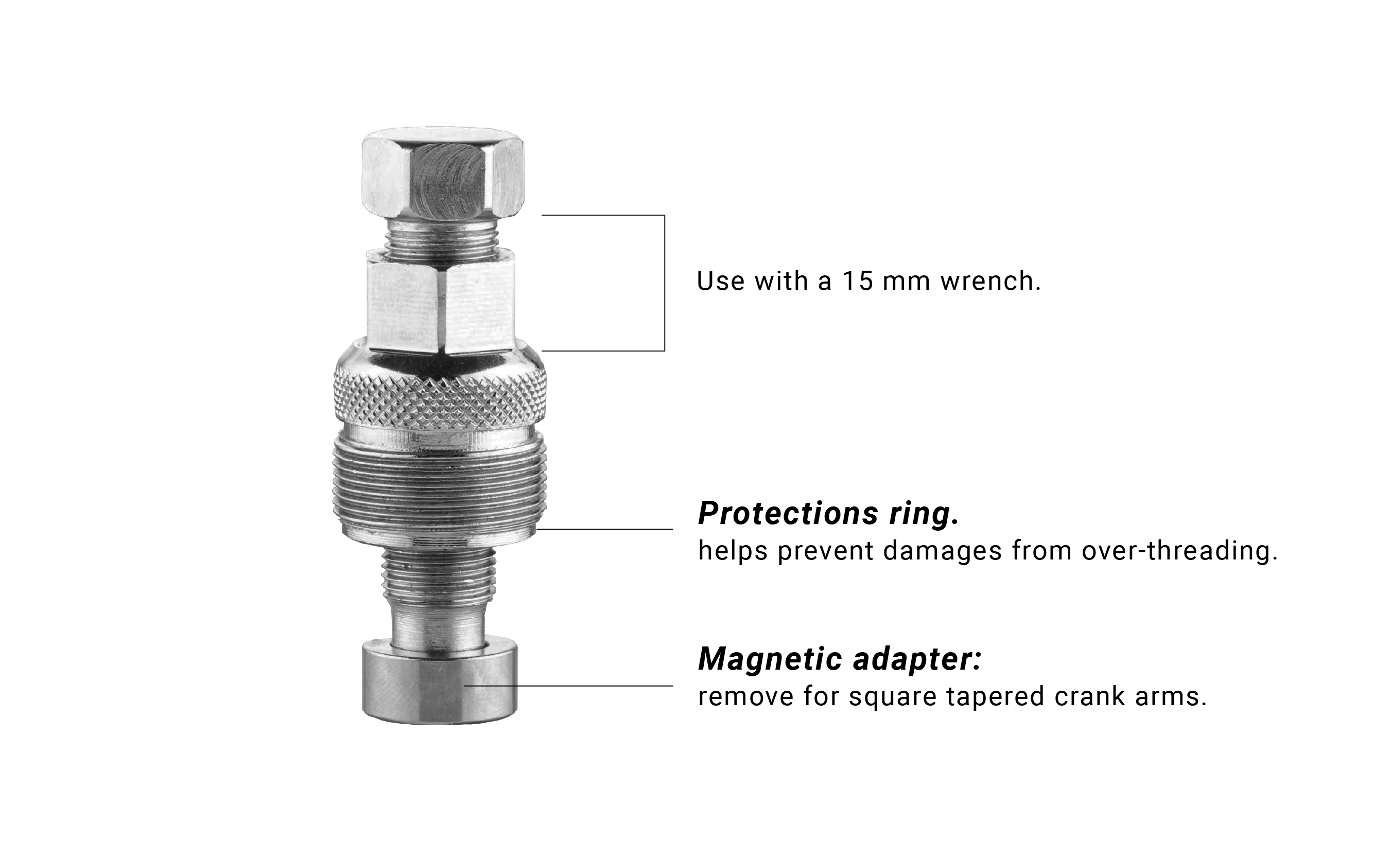 Birzman Universal Crank Puller alloy steel construction detail.