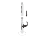 Birzman Valve Extender I with Valve Core 40mm attached to a Presta valve.