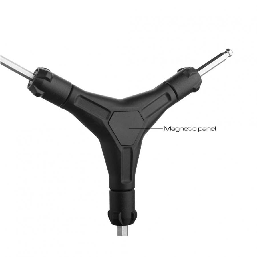 Close-up of the Birzman Y-Grip S Hex Wrench showing the magnetic attachment panel.