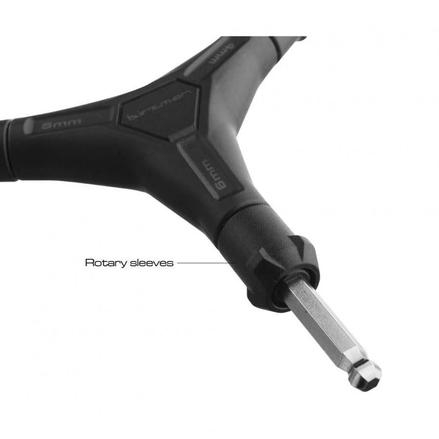 The Birzman Y-Grip S Hex Wrench 4/5/6mm shown in use during a bike repair.