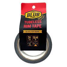 Blub Tubeless Rim Tape 31mm x 9.14M roll and packaging, showing the width and length badges.