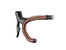 Close-up of the metal-brushed synthetic leather texture on Steampunk bar tape