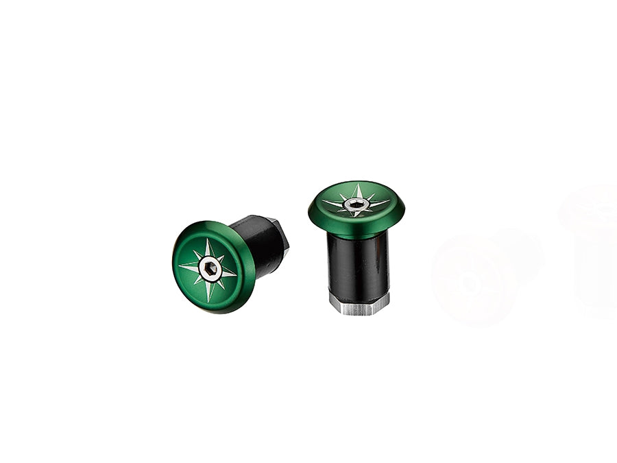 Ciclovation VORTEX green anodized alloy lock-in bar ends