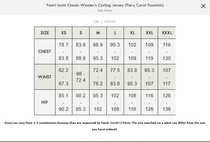 Shop PEARL iZUMi Womens Classic Jersey (Fiery Coral Fountain) Online in India | United By Cycling