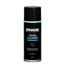 Dynamic Chain Cleaner Spray (400ml) being used on a bike chain, highlighting its easy application for deep cleaning.
