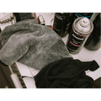 Dynamic Luxury Microfibre Polishing Cloth giving a bike frame a streak-free shine.
