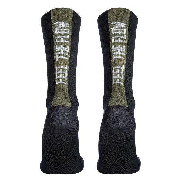 Northwave Feel the Flow Cycling Socks (Black/Forest Green)