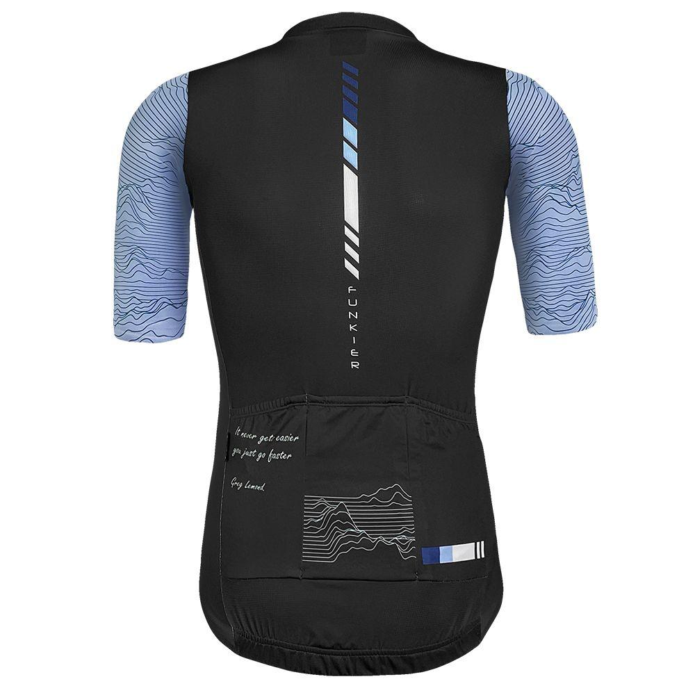Funkier Mello Elite Short Sleeve Jersey Blue Black back view
