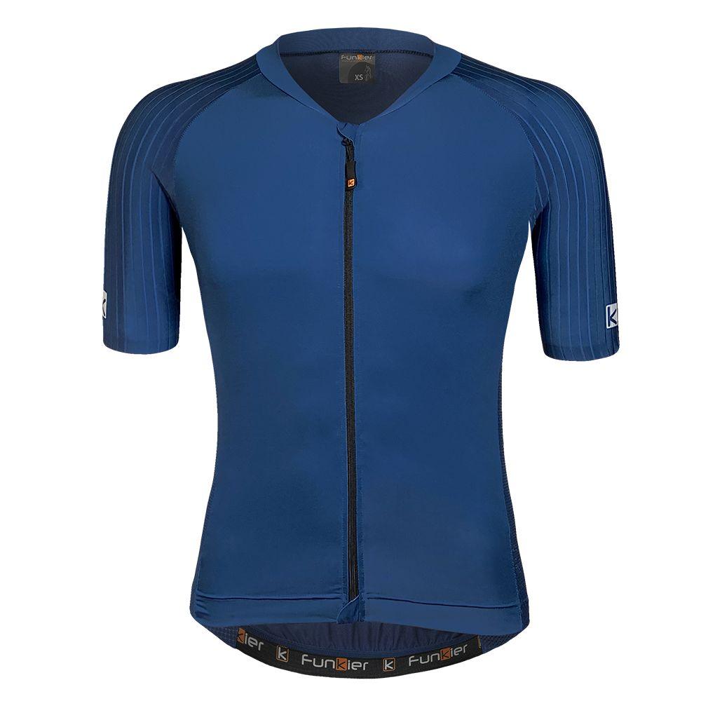 Funkier Rocco Elite Short Sleeve Jersey Blue front view