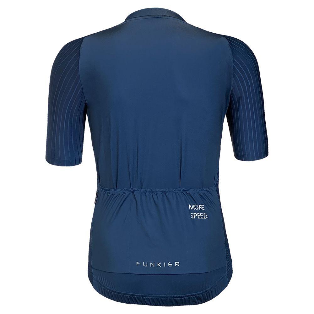 Funkier Rocco Elite Short Sleeve Jersey Blue back view