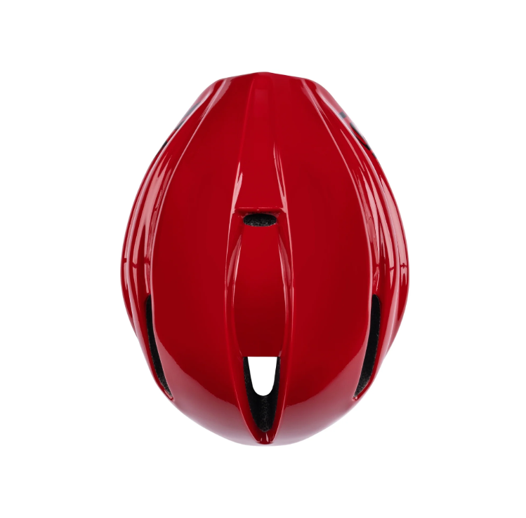 A red helmet for cycling, labeled "Veloce," designed to fit securely on a bike, suitable for small to medium sizes