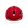 The Veloce red helmet, designed for cycling, fits securely on a bike and is available in small to medium sizes