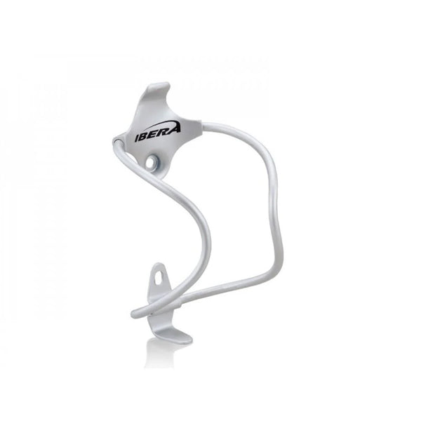 Lightweight aluminium bike bottle cage securely mounted on a bicycle frame holding a standard cycling water bottle