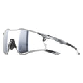 Kapvoe Cheetah Sports Sunglasses in black and silver.