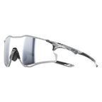 Kapvoe Cheetah Sports Sunglasses in black and silver.