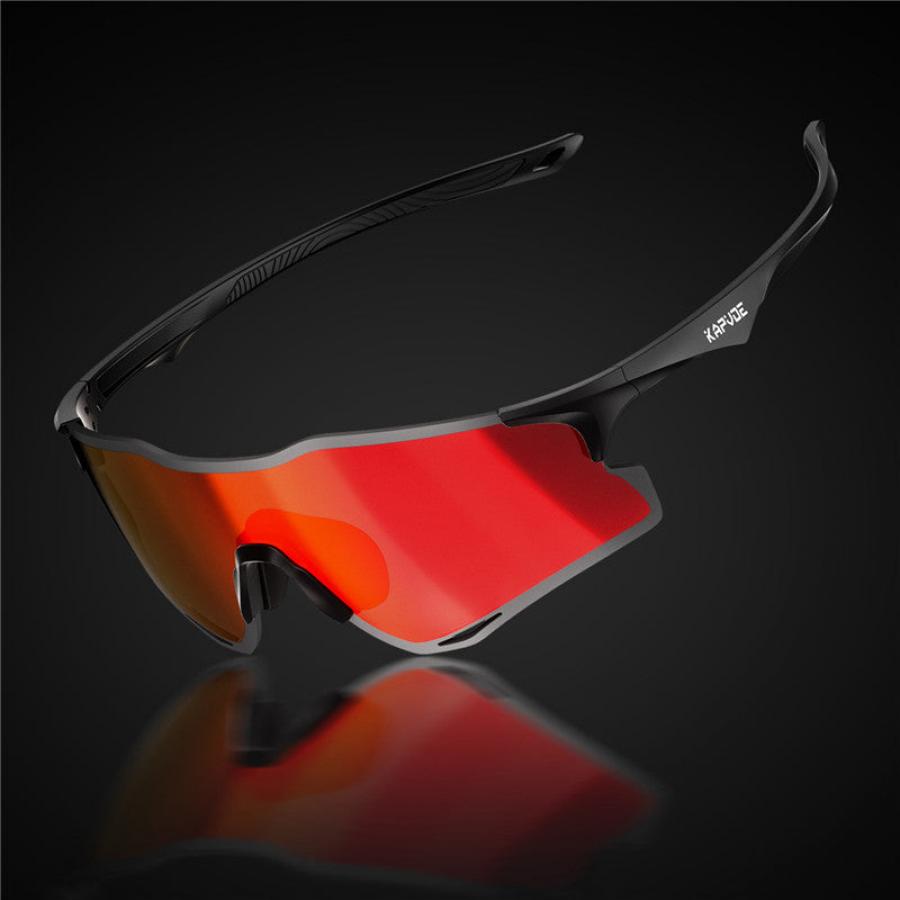 Kapvoe Cheetah Sports Sunglasses fit and frame detail graphic.