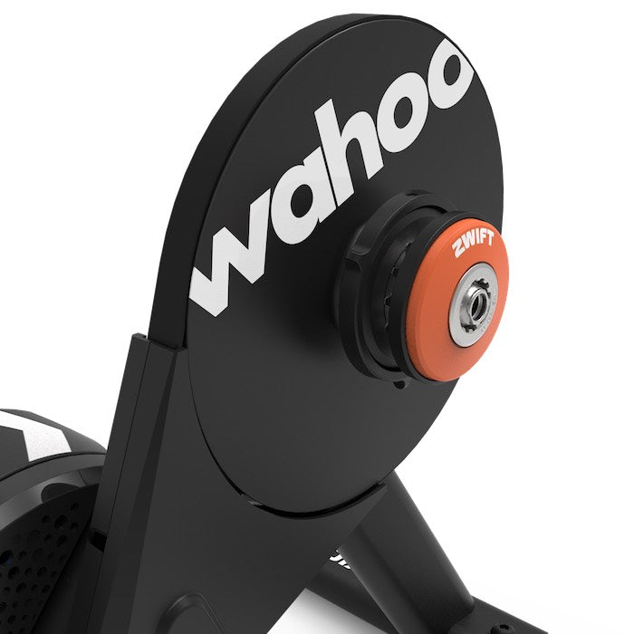 Close-up of the Zwift Cog pre-installed on the Wahoo KICKR CORE 2 flywheel for virtual shifting on Zwift