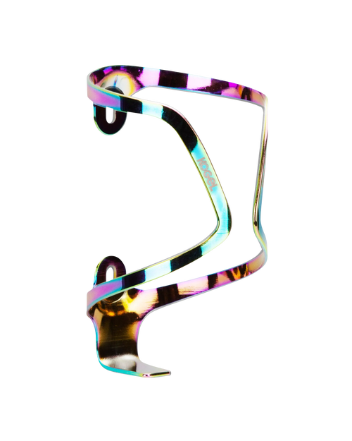 Kogel rainbow aluminum bottle cage mounted on bike frame buy now from your online bike shop united by cycling