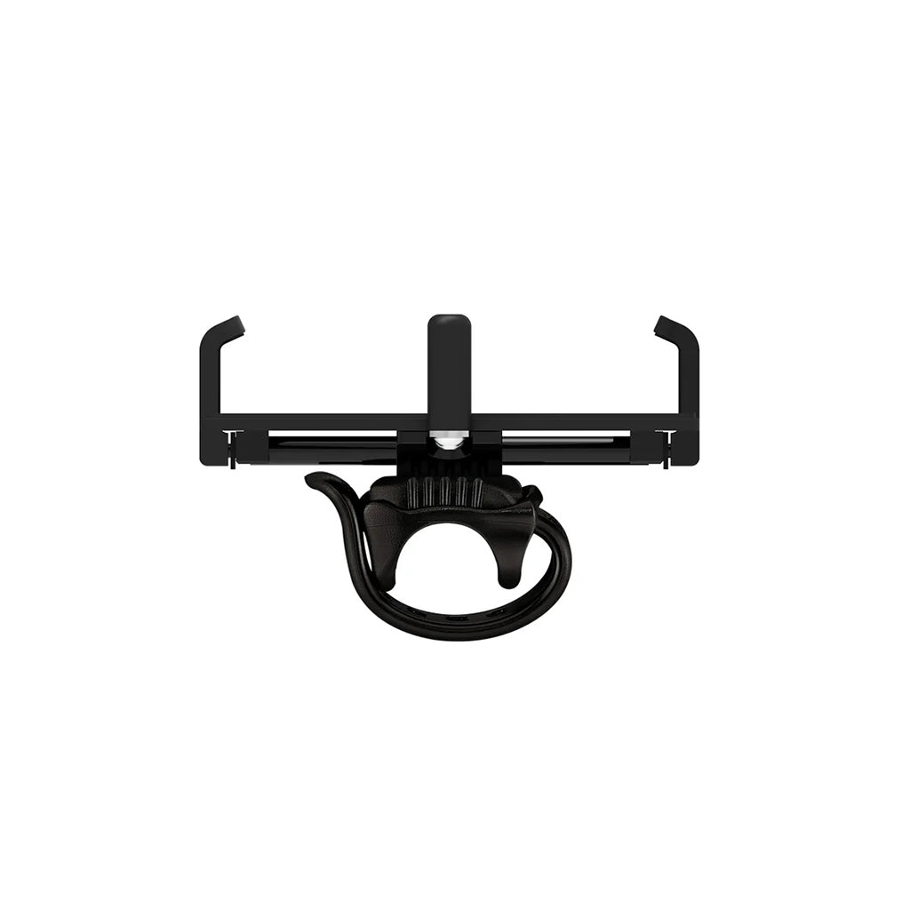 Lezyne CNC Phone Mount attached to a handlebar with smartphone docked