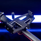 Lezyne CNC Phone Mount with phone docked on a road bike