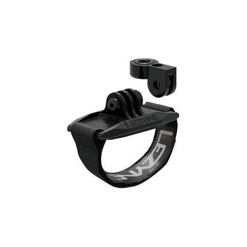 Lezyne LED Helmet Mount For GoPro attached to a bicycle helmet