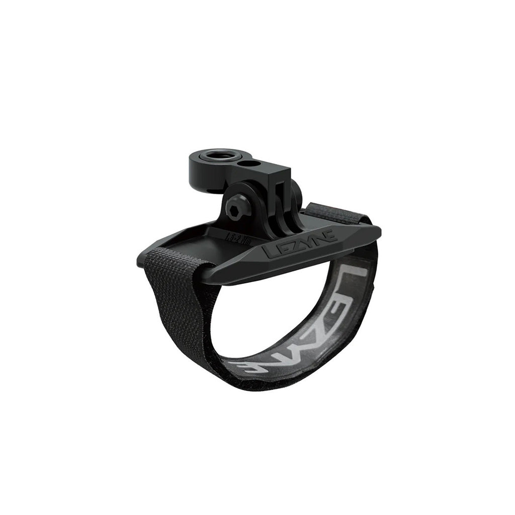 Lezyne LED Helmet Mount showing Velcro strap attachment