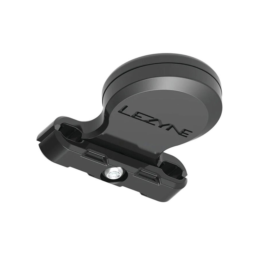 Lezyne Matrix Saddle Tagger AirTag holder mounted under a bike saddle