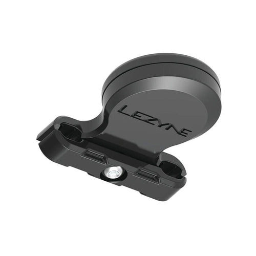 Lezyne Matrix Saddle Tagger AirTag holder mounted under a bike saddle