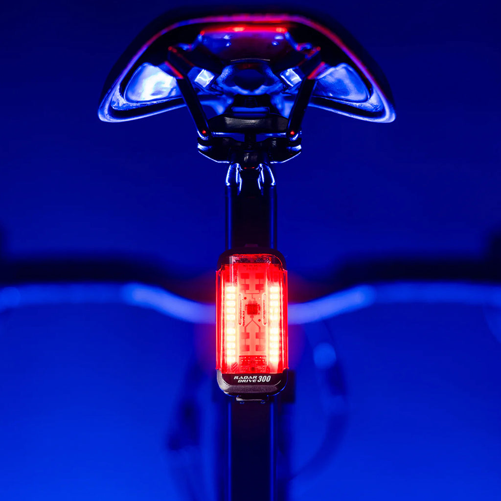 Lezyne Radar React box contents including front and rear lights and mounts
