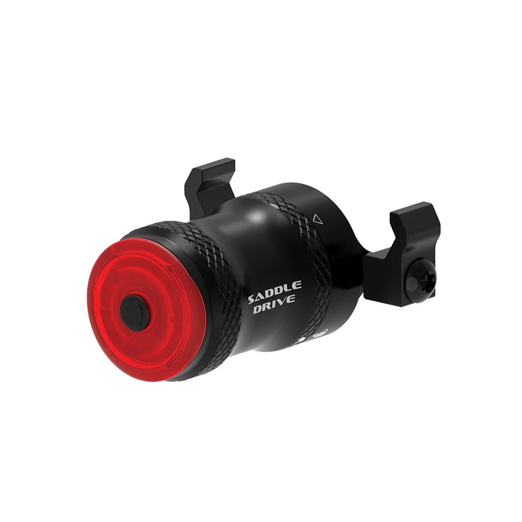 Lezyne Saddle Drive 250 Rear Light side view showing CNC machined aluminium body