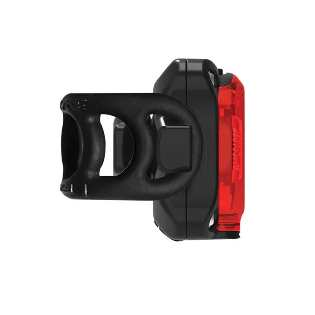 Lezyne Zecto Drive 200+ Rear Light side view with clip and strap mount