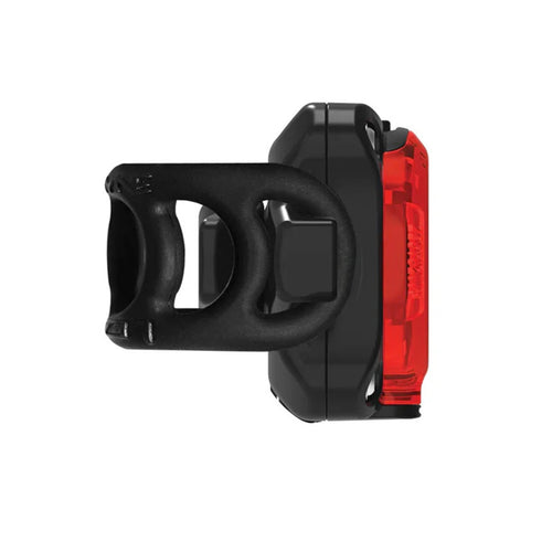 Lezyne Zecto Drive 200+ Rear Light side view with clip and strap mount