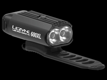 LEZYNE MICRO DRIVE 600XL front bike light, compact design with bright LED for enhanced visibility during night rides.