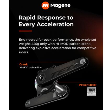 Magene TEO-P515 road bike power meter crankset IPX7 waterproof