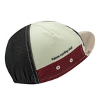 Monton Valore Linea Arte cycling cap in Stone Blue folded flat, showing the one-size adjustable fit.