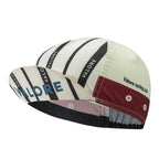 Monton Valore Linea Arte cycling cap in Stone Blue, front view on white background.