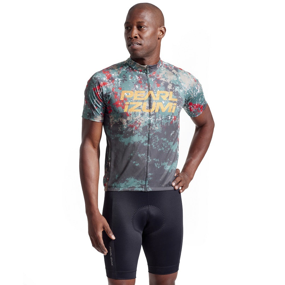 PEARL iZUMi Mens Classic Cycling Jersey (Pale Pine/Urban Sage