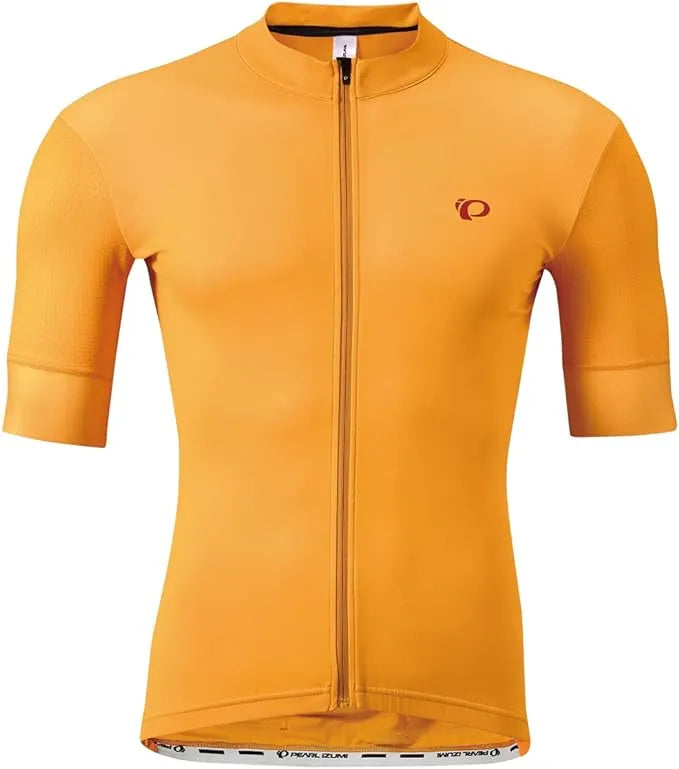 PEARL iZUMi First Race Jersey in Amber colorway, front view.
