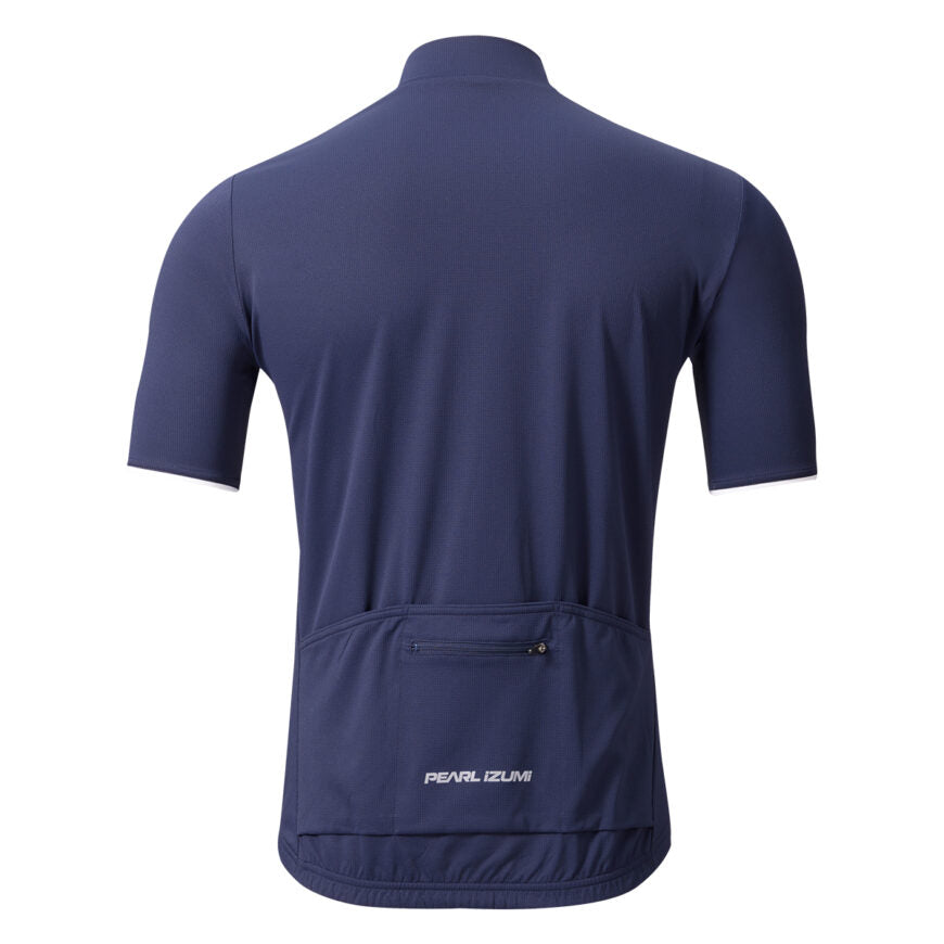 PEARL iZUMi First Race Jersey in Dark Navy colorway, alternate view.