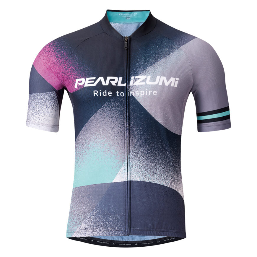 PEARL iZUMi Printed Jersey in Night Pearl colorway, front view.